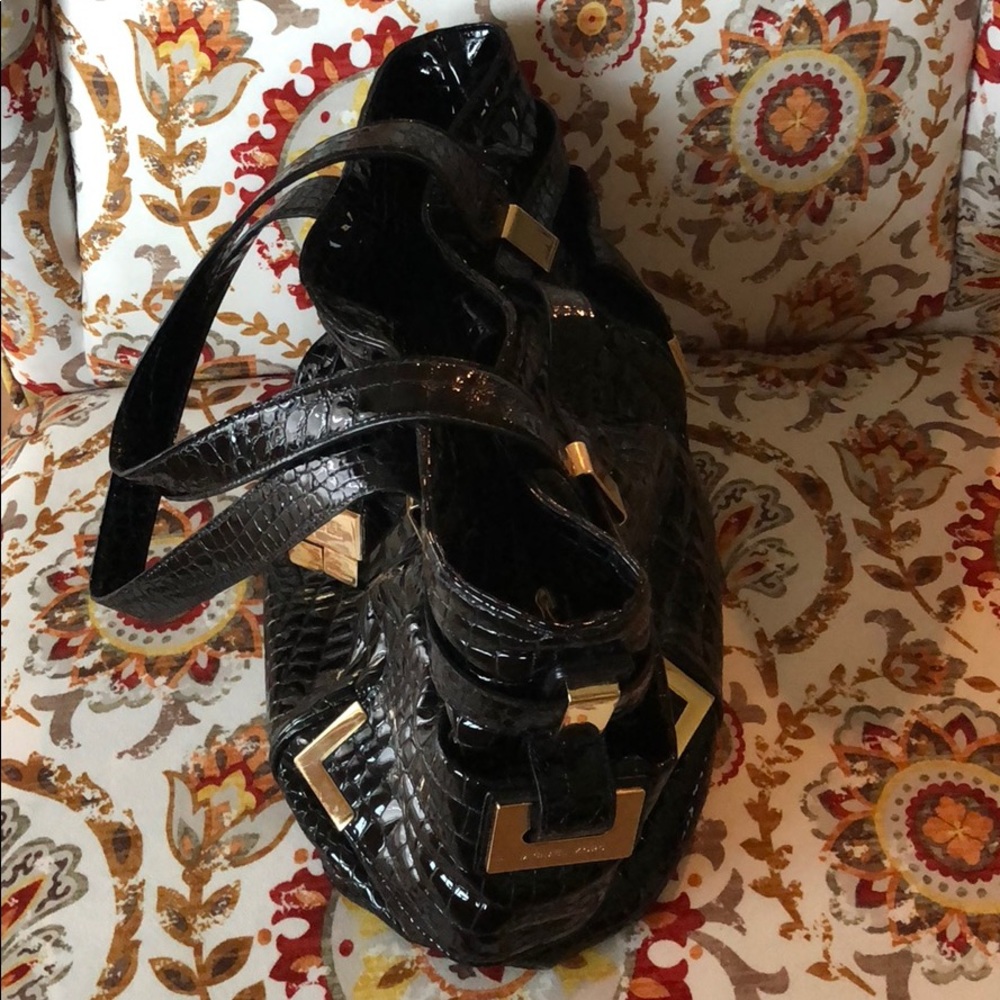 SOLD Michael Kors Black Leather Handbag